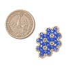 Woven Glass Beaded Connector Charms PALLOY-MZ01201-01-2