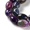 Natural Banded Agate (Dyed & Heated) Beads Strands G-M446-D01-01F-4