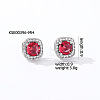 Elegant Zircon Square Stud Earrings for Women TY1635-12-1