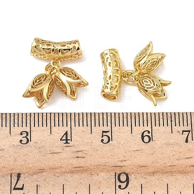 Brass Micro Pave Clear Cubic Zirconia Pendants KK-H526-10G-1