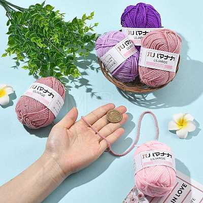 12 Skeins 4 Colors 4-Ply 60%Polyester 40%Acrylic Blended Yarn OCOR-FS0001-07E-1