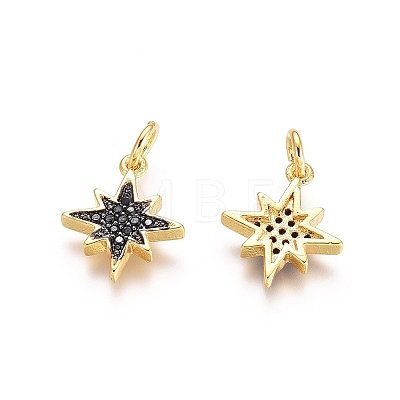 Brass Micro Pave Cubic Zirconia Charms X-ZIRC-G161-24-1
