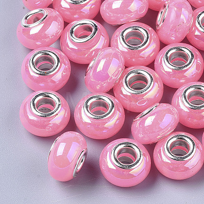 Opaque Resin European Beads RPDL-T038-007I-1