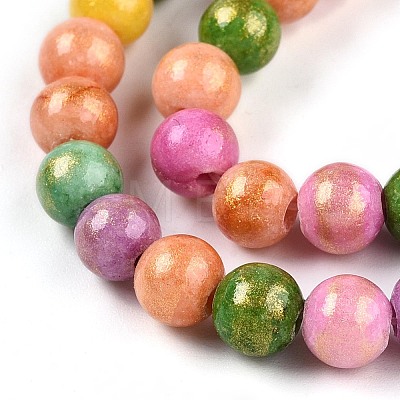 Natural Mashan Jade Beads Strands G-A255-A01-02C-1