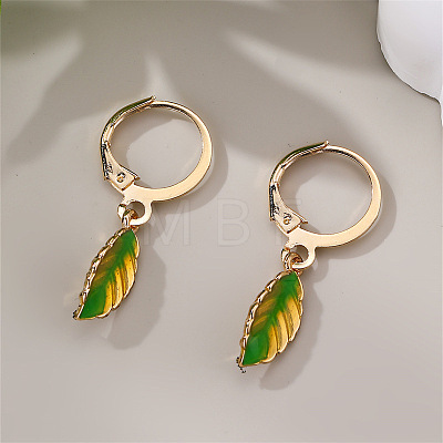 Alloy Enamel Hoop Dangle Earrings for Women WG9295C-02-1