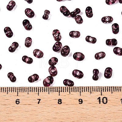 Picasso Spray Painted Glass Seed Beads SEED-T006-04-22-1