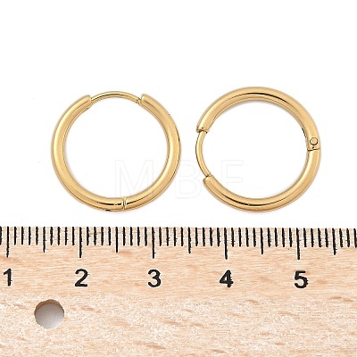 Ion Plating(IP) 304 Stainless Steel Huggie Hoop Earrings EJEW-F111A-19mm-G-1
