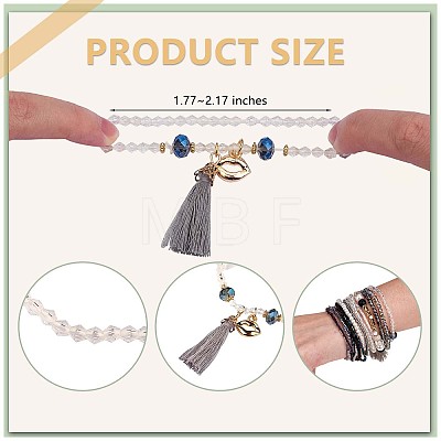 11Pcs Boho Seed Beads Stretch Bracelets Set JB739A-1