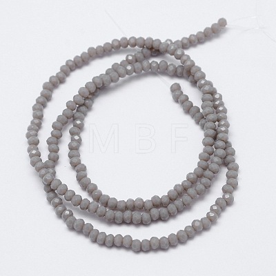 Faceted Rondelle Glass Beads Strands GLAA-M028-2mm-A10-1