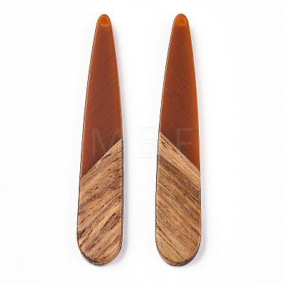 Resin & Walnut Wood Pendants X-RESI-S358-40Q-1