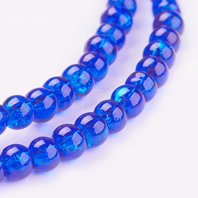 Crackle Glass Beads Strands X-CCG-Q001-4mm-14-1