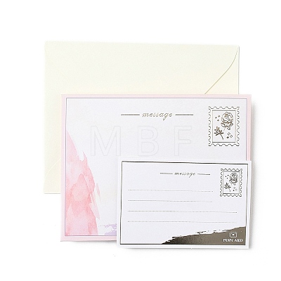 Pop Up 3D Flower Paper Greeting Cards AJEW-L102-01A-1