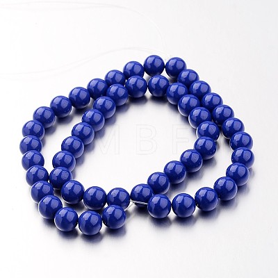 Non-magnetic Synthetic Hematite Bead Strands G-F301-8mm-04-1