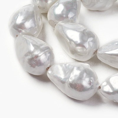 Shell Pearl Beads Strands BSHE-F013-13-1