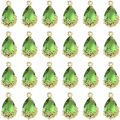 Transparent Glass Pendants GLAA-FZ0001-02G-1