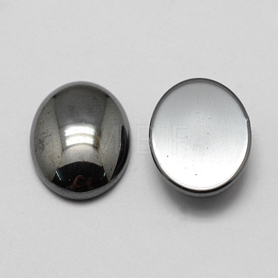 Non-magnetic Synthetic Hematite Cabochons G-P162-04-13x18mm-1