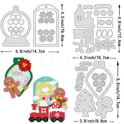 Christmas Theme Carbon Steel Cutting Dies Stencils DIY-WH0309-1249-1