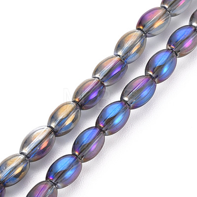 Electroplate Glass Beads Strands X-EGLA-T020-11-1