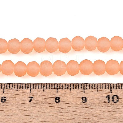 Baking Paint Frosted Glass Beads Strands FGLA-N003-6mm-06-1