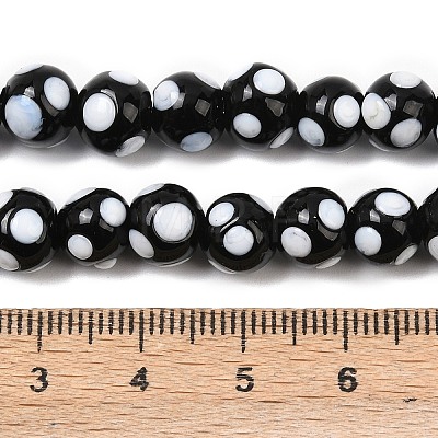 Handmade Lampwork Beads LAMP-D002-8mm-01J-1