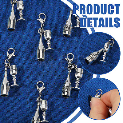 20Pcs Alloy Pendant Decorations HJEW-PH02484-1
