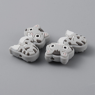 Cat Silicone Beads SIL-WH0002-86D-1