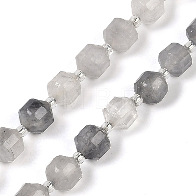 Natural Cloudy Quartz Beads Strands G-O201B-115F-1