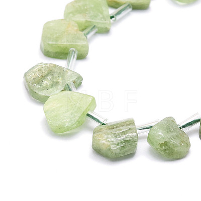 Natural Green Quartz Beads Strands G-E569-R09-1