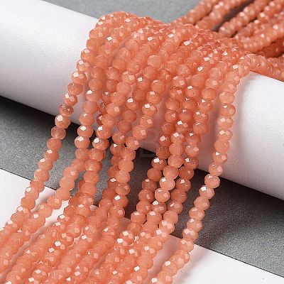 Baking Painted Imitation Jade Glass Bead Strands DGLA-A034-J4MM-A34-1