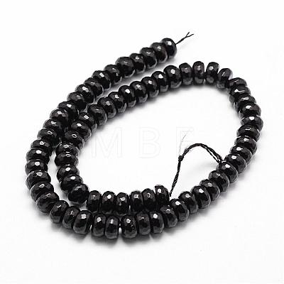 Natural Black Onyx Beads Strands G-P161-23-6x3mm-1