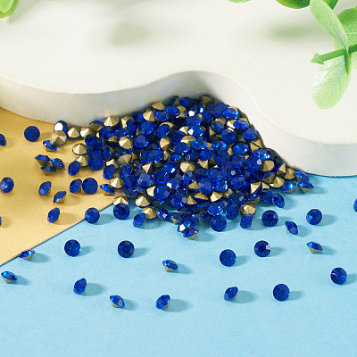 1 Bag Pointed Back Glass Rhinestone Cabochons RGLA-TADJ0001-01B-09-1