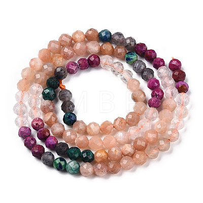 Natural Mixed Gemstone Beads Strands G-D080-A01-01-11-1