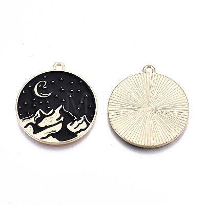 Eco-Friendly Alloy Enamel Pendants ENAM-Q437-038-NR-1