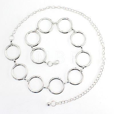 Alloy Ring Link Waist Chains for Women WGA6EEF-02-1