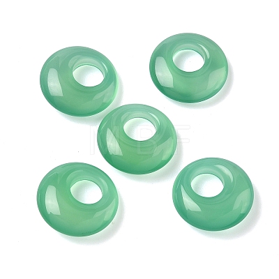Natural Agate Ring Charms G-L646-04-1