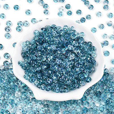Electroplate Transparent Colours Rainbow Glass Seed Beads SEED-T007-03R-1