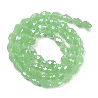 Opaque Solid Color Electroplate Glass Beads Strands EGLA-N013-J10mm-B04-1