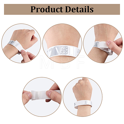200Pcs VIP PP Plastic Waterproof Bracelets BJEW-SP0001-33A-1