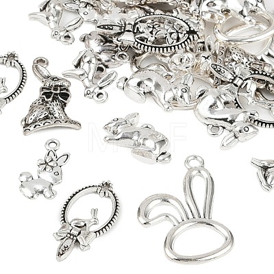 40Pcs 8 Style Tibetan Style Alloy Pendants TIBE-FP0001-16-1