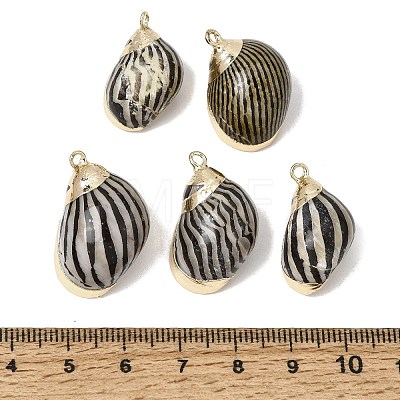 Brass & Natural Shell Pendants SH-CBA27C9-01-1