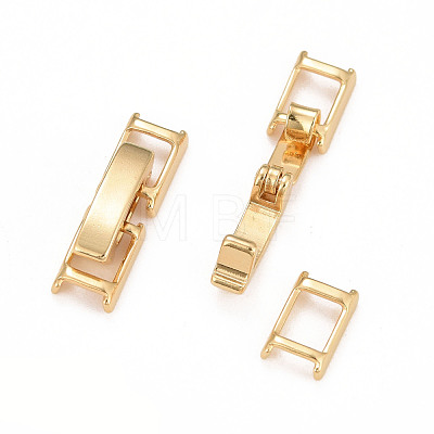 Eco-Friendly Brass Watch Band Clasps KK-M225-29G-1