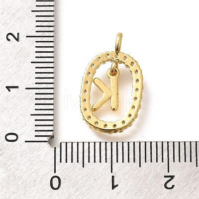 Brass Micro Pave Cubic Zirconia Pendants ZIRC-P123-01G-K01-1