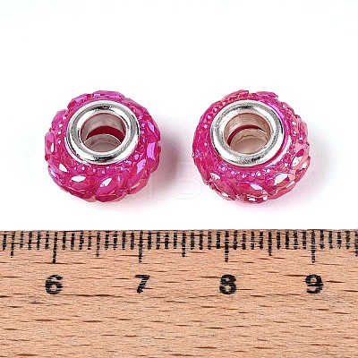 Opaque Resin European Beads RESI-T057-29I-1