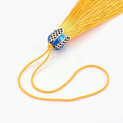 Polyester Tassel Pendant Decorations HJEW-WH0003-A06-AS-1