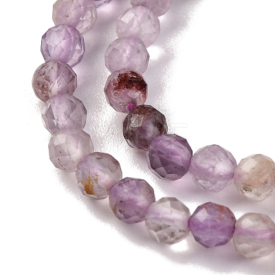 Natural Purple Lodolite Quartz Beads Strands G-A235-A01-02-1