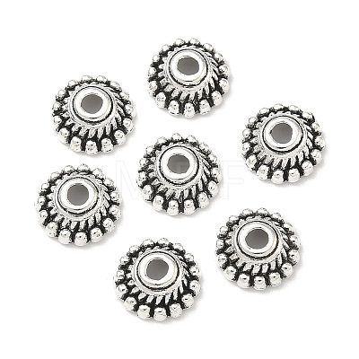 Tibetan Style Alloy Bead Caps X-LF1235Y-NF-1