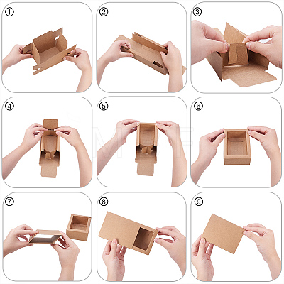 Kraft Paper Folding Box CON-WH0010-01F-C-1