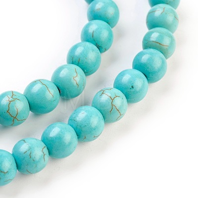 Synthetic Turquoise Beads Strands TURQ-G106-6mm-02D-1