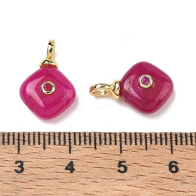 Dyed Natural White Jade Pendants KK-B157-42C-04-1