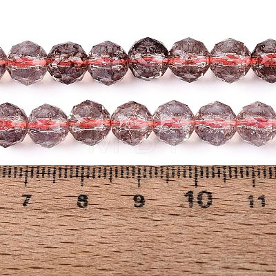 Crackle Transparent Glass Beads Strands GLAA-Q108-02A-09-1
